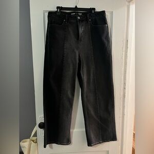 Old Navy Extra High Rise Ski-Hi Wide Leg Two-toned jeans